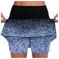 thumbnail image 2 of Women's Running Shorts 2 In 1 High Waisted Flowy Running Butterfly Shorts Summer High Elastic Gym Shorts Tennis Skorts Shorts with Drawstring, 2 of 6