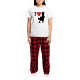 thumbnail image 4 of CafePress - I Love T Rex Women's Light Pajamas - Women's Short Sleeve Print T-Shirt and Pants Light Cotton Pajama Set, 4 of 7