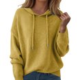 thumbnail image 2 of felwors Sweaters for Women Fall Winter Lightweight Warm Pullover Long Sleeve Crew Neck Wool Sweater Jumper Yellow, XXL, 2 of 6