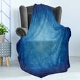 thumbnail image 4 of Blue Soft Flannel Fleece Throw Blanket, Stained Abstract Monochrome Tones Centered Print, Cozy Plush for Indoor and Outdoor Use, 50" x 70", Royal Blue Cobalt Blue, by Ambesonne, 4 of 5