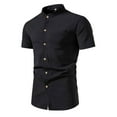 thumbnail image 2 of Antinious Mens Short Sleeve with Button Casual Fashion Print Round Neck Collar Tshirts,Black,XXL, 2 of 4