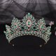 thumbnail image 4 of Zhuge Tiara de boda para novia, diadema de princesa, corona nupcial, joyería para el cabello con diamantes de imitación de cristal, decoración para novia, cumpleaños, graduación, boda (blanco), 4 of 4
