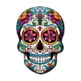 thumbnail image 2 of Sugar Skull Decor Wooden Wall Art 8 Inch Hanging Wall Decor Colorful Floral Design for Halloween Day of The Dead Dia de Los Muertos Indoor and Outdoor Home Display, 1 Pack, 2 of 6