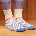 thumbnail image 3 of BambooMN Women's Colorful Bamboo Rayon Polka Dot Stripe Socks - Color 2 - Size 4-9 - 1 Pair, 3 of 4