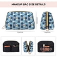 thumbnail image 2 of Bingfone Airplanes and Aviation Signs Print Leather Makeup Bag, Portable Hand-held Zipper Female Cosmetic Bag Toiletry Bag, Suitable for Home and Travel, 2 of 6