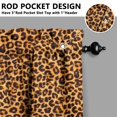 thumbnail image 5 of 3 PCS Kitchen Curtains Set - Leopard Print Tier & Valance, Modern Animal Design, Semi-Sheer Rod Pocket (54x18" + 2x27.5x24") - Farmhouse Window Treatment, 5 of 6