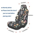 thumbnail image 3 of Wukai Wildflower Watercolor 1 Full Set Car Seat Covers with Soft Padding Universal Auto Front Seats Protector and Cushion Mat, 3 of 5