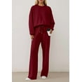 thumbnail image 4 of PRETTYGARDEN 2 Piece Sets For Women Fall Trendy Long Sleeve Sweatshirt Wide Leg Pants Loungewear Set Matching Sweatsuit, 4 of 10