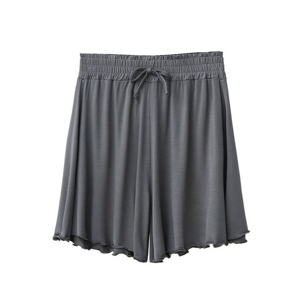 Pantalones cortos de dormir de estilo coreano para mujer, ropa de dormir de verano, ropa de casa, cintura elástica, volantes, ropa de habitación sólida, nuevo