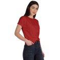 thumbnail image 2 of Inkmeso Summer Twist Front Knot Crop Top For Women With Short Sleeves Tee Shirts, 2 of 8