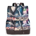 thumbnail image 1 of Goofa The Nightmare Before Christmas Pattern Leather Backpack Purse for Women Fashion Multipurpose Design Handbag Ladies Shoulder Bags Travel Backpack, 1 of 4