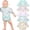 Green Cactus-5 Pack, variant on Lilian&Gema Long Sleeve Bibs,5 Pcs Waterproof Smock Baby Bibs for Toddler Boys Girls, 0-24 Months Neutral Baby Smock for Eating, Easy to Clean