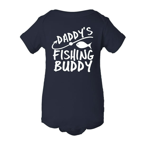 Daddy's Fishing Buddy funny bodysuit for boys