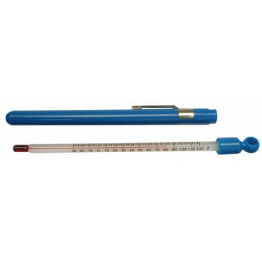 Glass Pocket Thermometer,-30 to 120F
