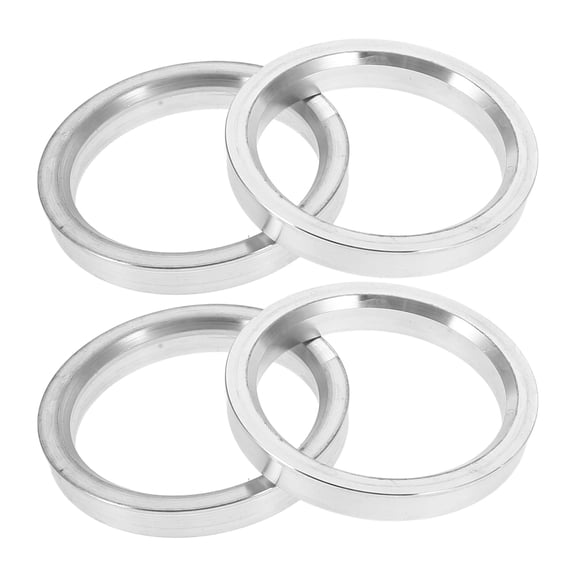 4 Pcs Center Bore Adapter Car Hub Ring Hub Centric Rings Replacement Hub Reducing Ring 7.50X7.50X1.00CM Silver