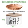 thumbnail image 5 of Soporte para Filtro de Café Contenedor de Filtro de Café de Madera Almacenamiento de Filtro de Café con Tapa Cesta Dispensadora de Filtro de Café Rústica, 5 of 5