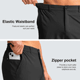thumbnail image 3 of Puztloy Mens Shorts Elastic Waist Running Shorts for Men Casual Golf Shorts with 3 Pockets Quick Dry Gym Black Pants, 3 of 7