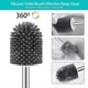 thumbnail image 2 of Toilet Brush Silicone with Holder Wall Mount & Standing Toilet Brush Set Stainless Steel Long Handled Toilet Brush and Quick Dry Holder Set for Bathro, 2 of 5