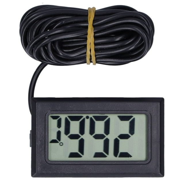 Digital Hygrometer,, -50-110 Degrees Celsius LCD Display Impact Resistance Digital Temperature Meter, For Garden For Greenhouse For Smart Home For Humidors Black