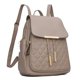 thumbnail image 1 of Mochila KKXIU de piel acolchada a la moda para mujer, color caqui, 1 of 7