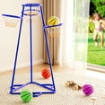 thumbnail image 4 of Bruce&Shark Basketball Hoop Portable Basketball Stand Toys Basketball Indoor Outdoor, Portable Basketball with 4 Hoops at Varying Heights and 4 Balls Toy Set, 4 of 8