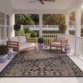 thumbnail image 3 of SAFAVIEH Courtyard Henrietta Medallion Indoor/Outdoor Area Rug, Black/Beige, 8' x 11', 3 of 8