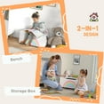 thumbnail image 4 of Qaba Toy Chest, Kids Toy Box w/ Storage, Top Lid, Side Handles, White, 4 of 10