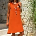 thumbnail image 2 of BLVB Summer Sleeveless Dresses for Women Crewneck Loose Casual Dress for Women Knee Length Tank Dress, 2 of 7