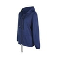 thumbnail image 3 of Seyurigaoka Women Juniors Packable Rain Jacket, Hooded Windbreaker with Adjustable Drawstring, 3 of 9