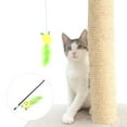 thumbnail image 3 of ZOUSSIQI Funny Cat Kitten Pet Play Toy Cat Feather Cartoon Pictures Stick Set Interactive Toy CWYP#40887, 3 of 10