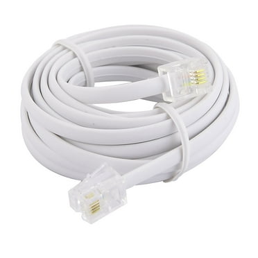 10Ft Telephone Male to Male RJ11 6P4C Plug Adapter Extension Cable Phone Wire