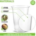 TRAHOO16 oz Clear Commercially Compostable Cold Cups (100 Pack) Plant