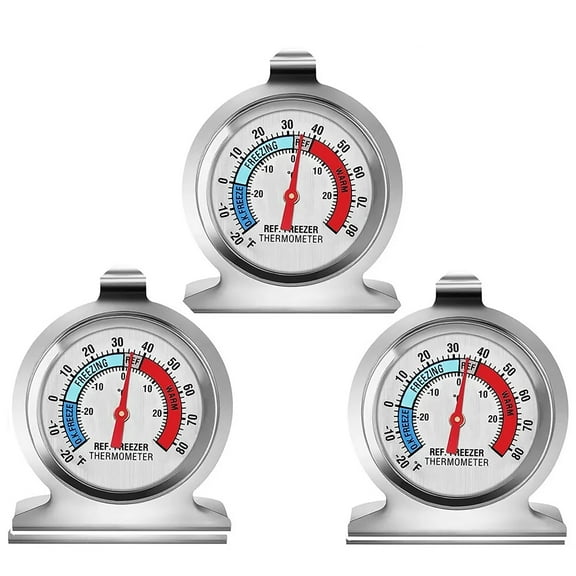 3 Pack Refrigerator Thermometer, Large Dial Freezer Thermometer, Classic Series Temperature Thermometer for Refrigerator Freezer Fridge Cooler