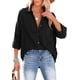 thumbnail image 1 of Camisa de muselina de manga larga para mujer, blusas casuales de algodón, blusas lisas de manga larga, 1 of 6