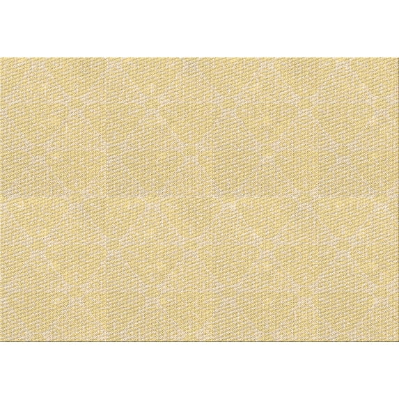 Ahgly Company Indoor Rectangle Patterned Sun Yellow Area Rugs, 7' x 10'