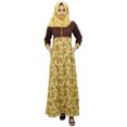 thumbnail image 1 of Bimba Robe Jilbab Imprimée pour Femmes Musulmanes, Abaya de Designer avec Poches et Hijab, 1 of 7