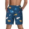 thumbnail image 4 of Goofa Colorful Ocean Shark Printed Men's Swim Trunks Board Shorts Quick Dry Mens Swimming Trunks with Compression Liner,Breathable Fit Hawaii Beach Shorts-Medium, 4 of 9
