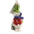 thumbnail image 2 of Christopher Radko The Icenhowers Blown Glass Ornament Snowmen Christmas, 2 of 2
