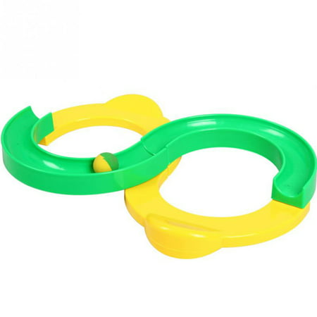 Children Kids 8 Shape Infinite Loop Track Cure Hand Eye Coordination Exercise Training Equipment Sensory Integration Toys Color:Yellow with green, 3