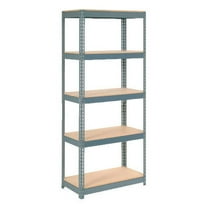 Boltless Extra Heavy Duty Shelving 36"W x 12"D x 84"H, 5 Shelves, Wood Deck