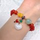 thumbnail image 3 of Pulsera de ágata roja del Sur Natural para mujer, cadena de mano con cierre de Jade blanco Ruyi, diseño pequeño, ropa de mano con cuentas de alta gama de 17cm, 3 of 4