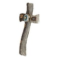 thumbnail image 6 of Pack Of 2 Rustic Western Floral Scroll Conchos Faux Tolled Leather Wall Crosses, 6 of 8