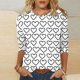 thumbnail image 4 of Xuyuer Women's Casual 3/4 Sleeve T-Shirts Round Neck Cute Tunic Tops Basic Tees Blouses Business Work Tee Top Summer Tunic Tops Dressy T-Shirts Pleated Shirts Fit Pullover Tshirts, 4 of 8
