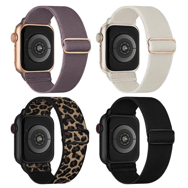 Pulseras de reloj CCNutri de nailon elástico Solo Loop 38-49 mm Apple