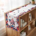 thumbnail image 6 of Table Runners 72 Inches Long Dress Scarves, Independence Day Farmhouse Kitchen Table Runner, Coffee Tablerunners, Gnomes American Flag Red Blue Flowers 18x72 Inch, 6 of 9