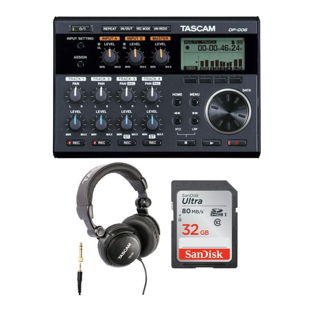 Tascam DP006 Digital Portastudio MultiTrack Recorder with Headphones