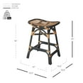 thumbnail image 6 of Pemberly Row Modern 24" Rattan Saddle Seat Counter Stool in Black, 6 of 6