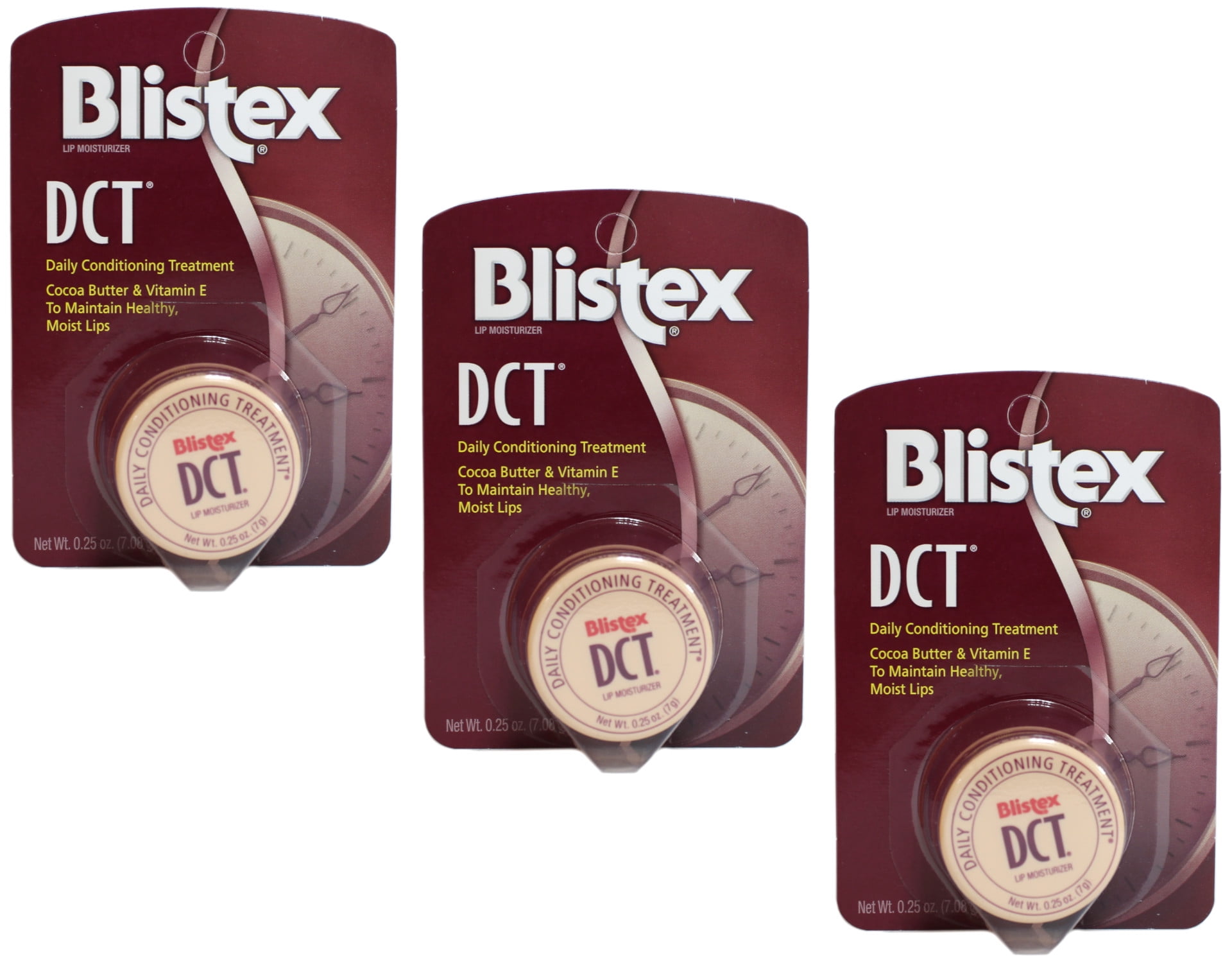 3 Pack Blistex DCT Daily Conditioning Treatment For Lips 0.25 oz Each