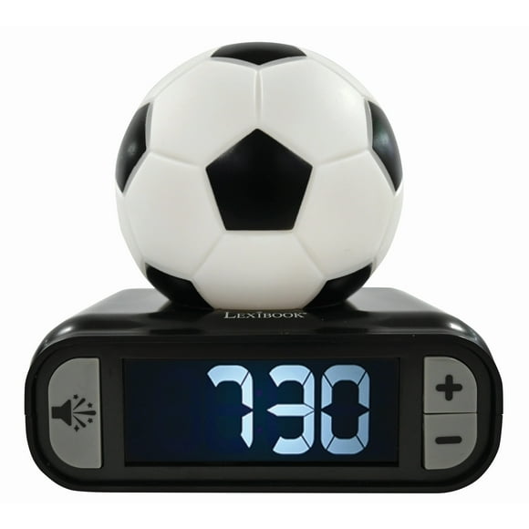 Digital alarm clock with a football 3D night light and sound effects