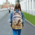 thumbnail image 6 of ALAZA Horse Running on Grassland Backpack Elementary School Bag Bookbag Travel Rucksack, 6 of 7